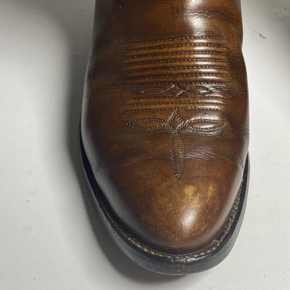 Tony Lama Vintage Women's Size 6.5D Brown Cognac Western Boot Cowgirl